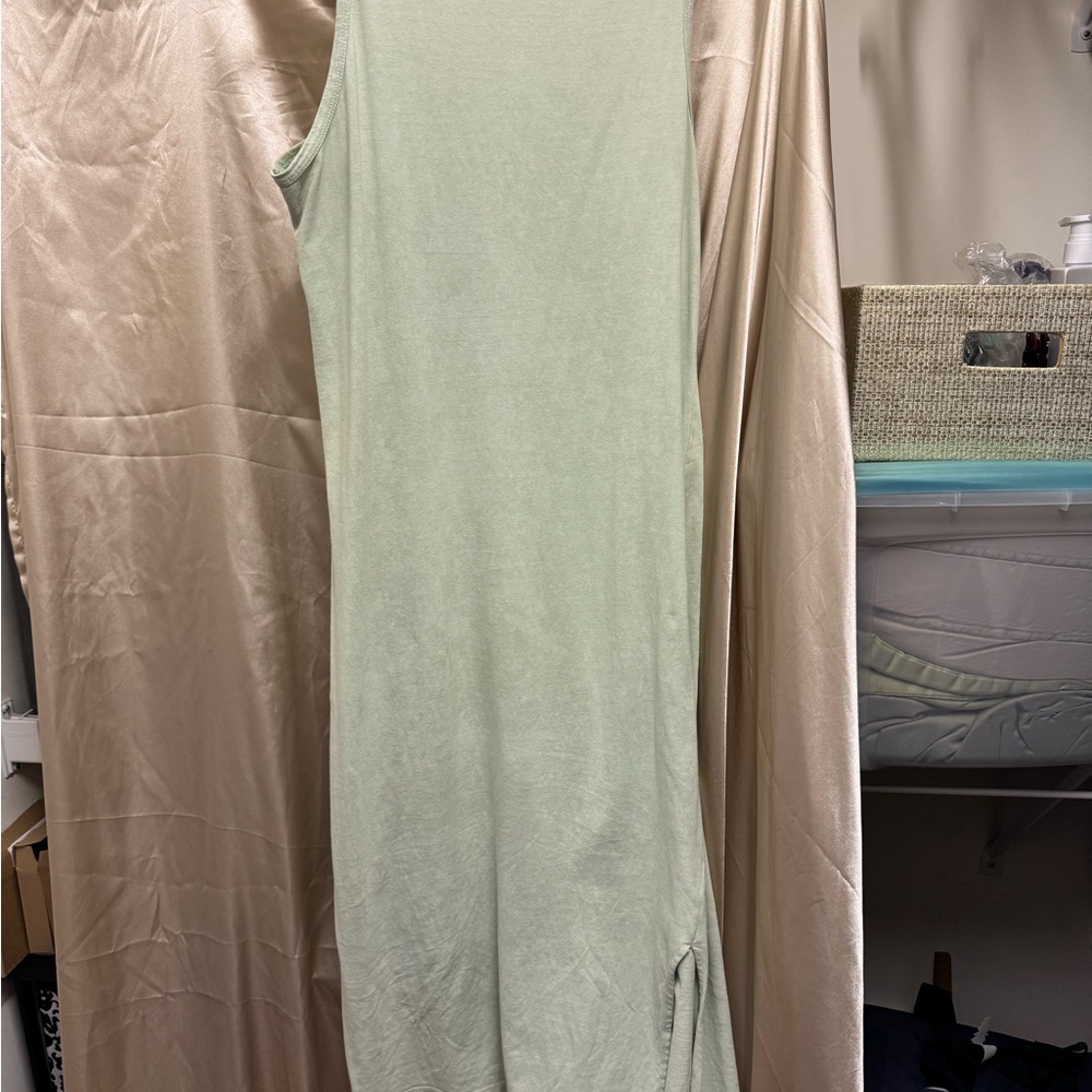 Sleeveless Calvin Klein Light Green dress